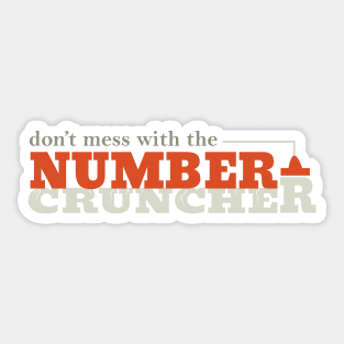 Funny Accounting Number Cruncher Sticker